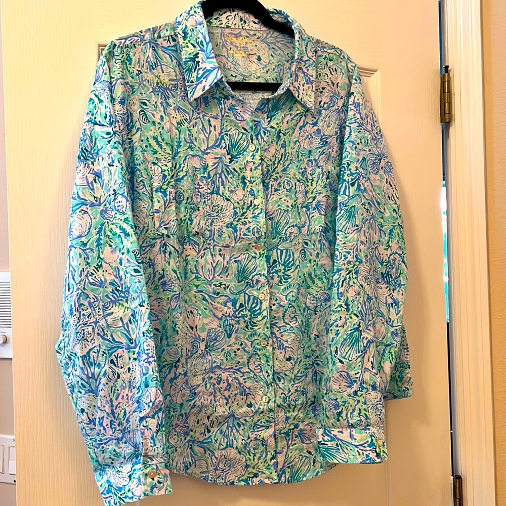 Lilly Pulitzer linen button down